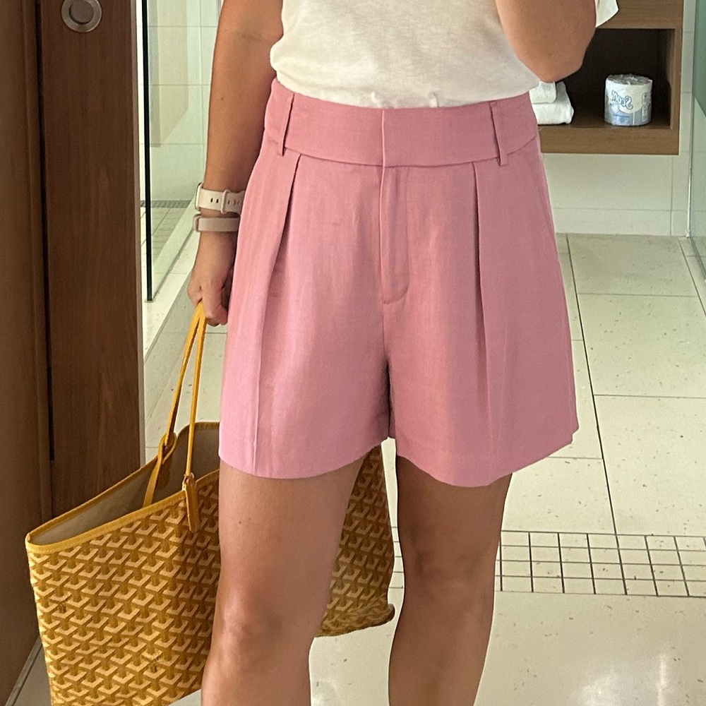 Express pink trouser suit shorts